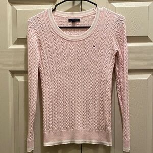 Pink Tommy Hilfiger Cable Knit Sweater